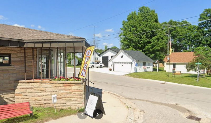 Driftwood Dining Room - The White House May Be What Appears Through The Curtains (newer photo)